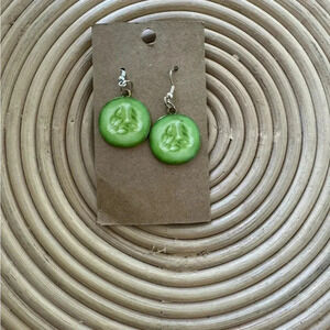 Cucumber Slice Earrings